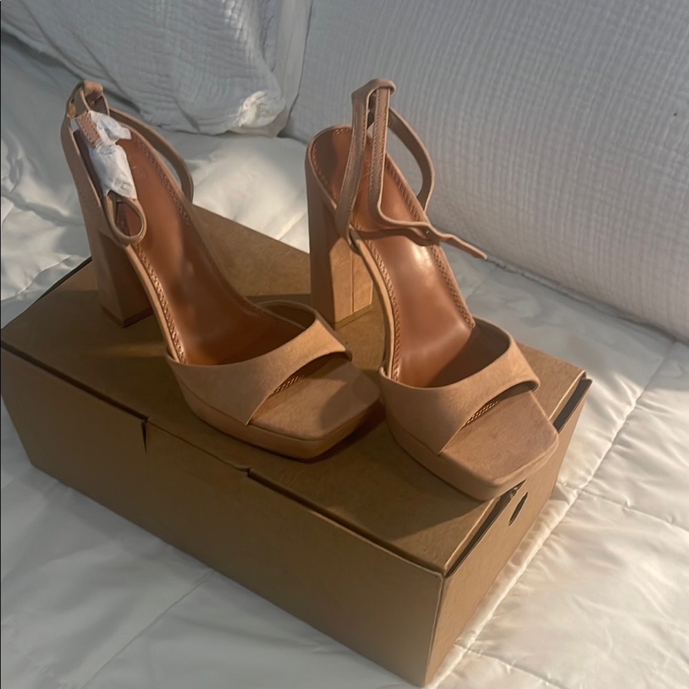 Suede Nude Platform ASOS Heels